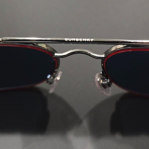 Burberry Henry Sunglasses Silver/Grey B 3140 1003/80 57-18-145 - Picture 11 of 14